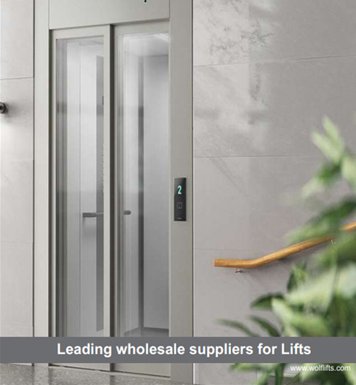 wolf lift compact residential elevator installed in luxury home